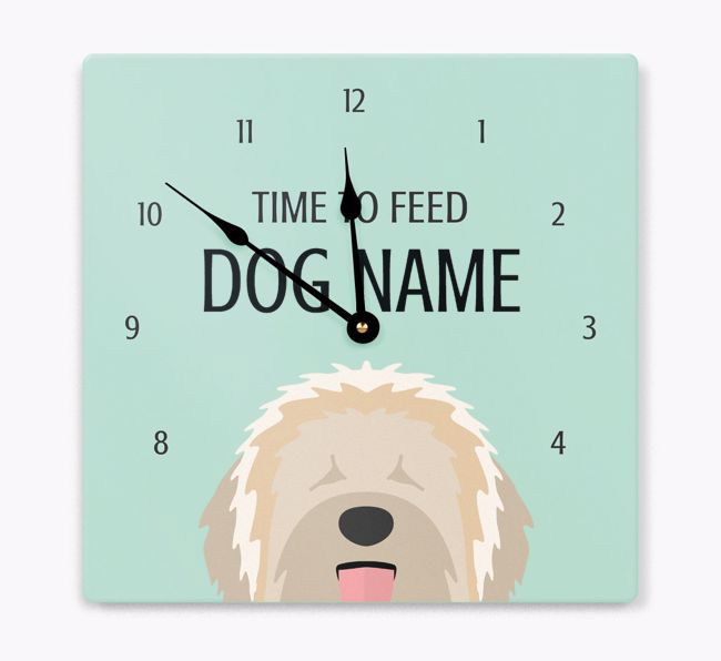 Time To Feed: Personalized {breedFullName} Wall Clock